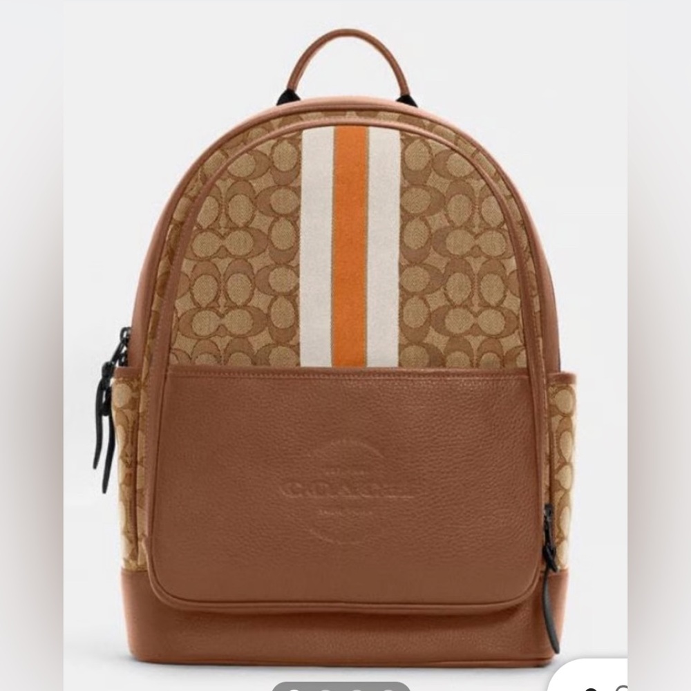 Coach Tan and Orange Men's Backpack